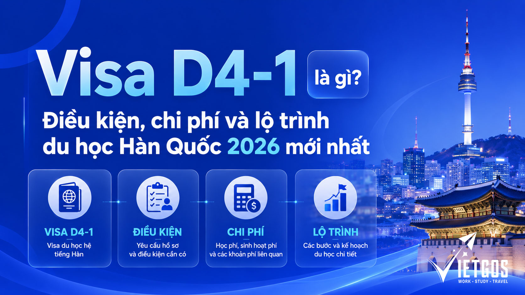 Visa D4-1 là gì? Điều kiện, chi phí và lộ trình du học Hàn Quốc 2026 mới nhất
